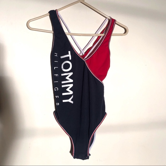 tommy hilfiger criss cross bodysuit